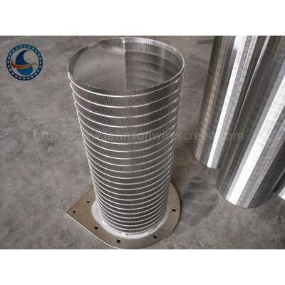 Stainless Steel 316L Rotary Screen Drum Wire Strainer Basket 520 Mm Diameter