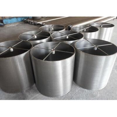 Stainless Steel 316L Rotary Screen Drum Wire Strainer Basket 520 Mm Diameter