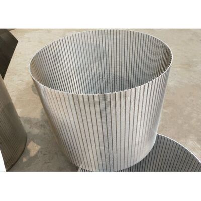 Durable Stainless Steel Wire Mesh Drum 600 Mm Length 1.0 Mm Slot Size