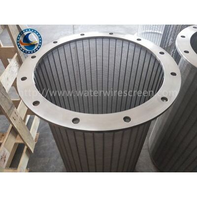 Wedge Wire 650mm Dia Rotary Drum Screen With Flange
