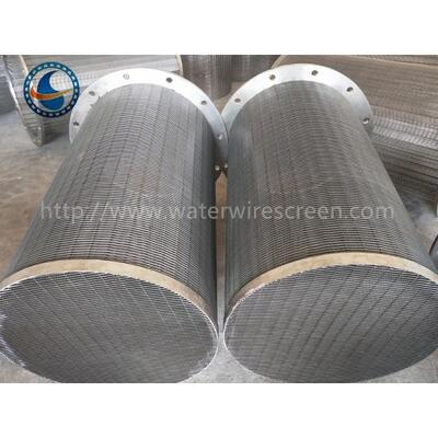 Wedge Wire 650mm Dia Rotary Drum Screen With Flange