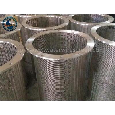 Wedge Wire 650mm Dia Rotary Drum Screen With Flange