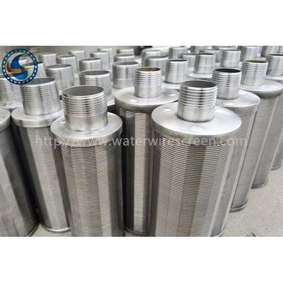 Continuous Slot Water Filter Nozzles Johnson Profile Wire Screen Stainless Steel