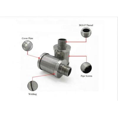 Non Clogging Johnson Wedge Wire Screen Nozzle Customization Acceptable