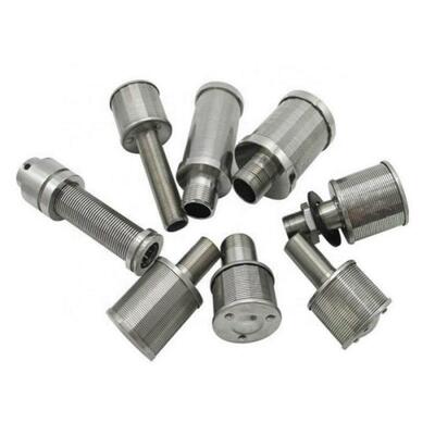 SS 316L Water Screen Filter Nozzle , Small Volume Weight Wedge Wire Strainer