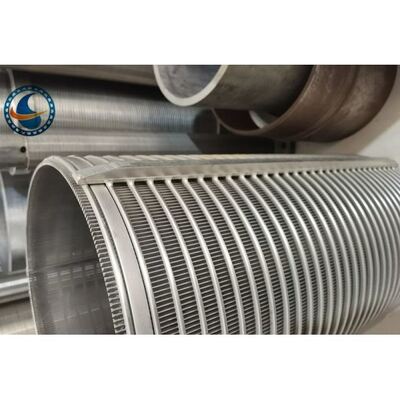 Wet Dry Separation Id 255mm Reverse Wedge Wire Screen Cylinder Filter Stainless Steel