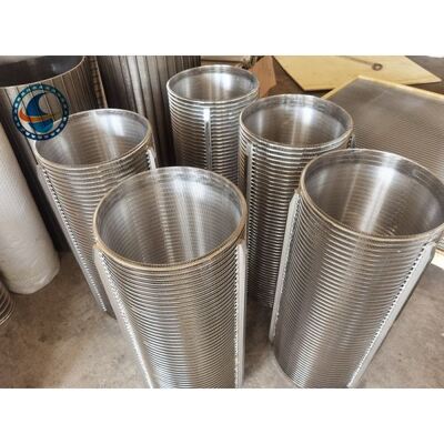 Wet Dry Separation Id 255mm Reverse Wedge Wire Screen Cylinder Filter Stainless Steel