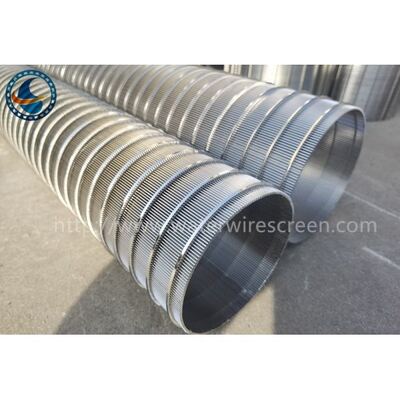 Ss 304 Profile Reverse Wedge Wire Screen Drum Filter Cylindrical